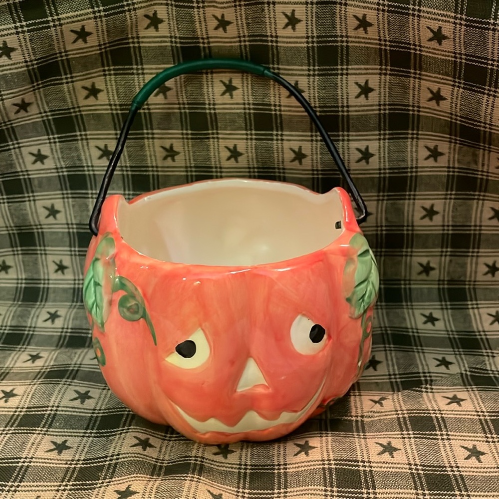 K's Collection Ceramic Jack O Lantern Pumpkin Halloween/Fall Decor